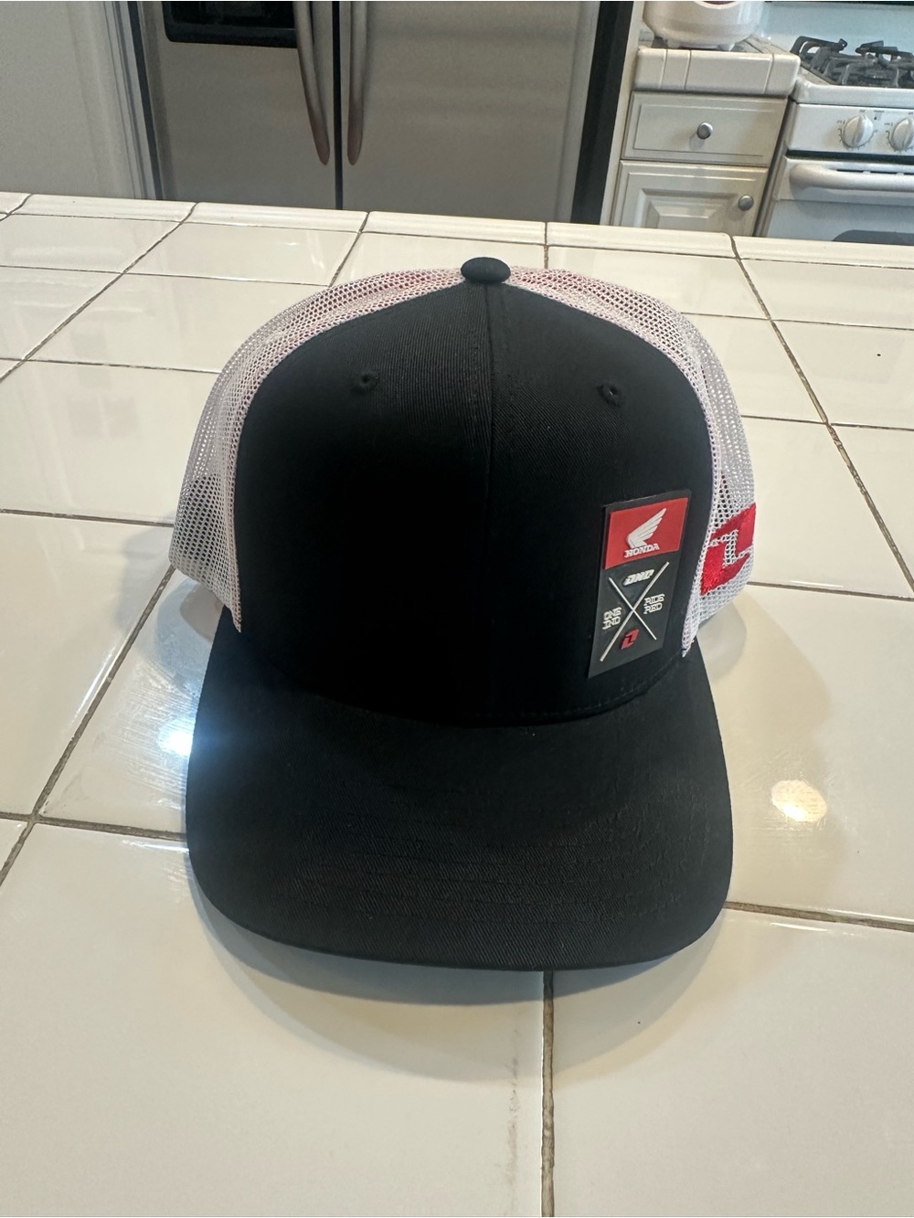 Honda Logo Black & White Trucker Cap
